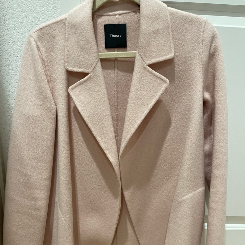 Theory pink coat size p